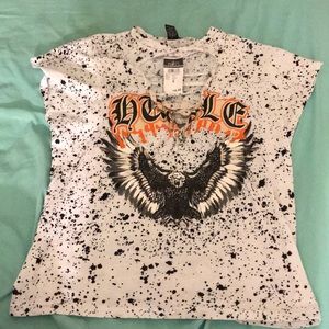 Rue 21 Deep V-Neck Shirt Top Size s